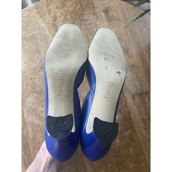 ProXy Vintage LEATHER INSIDE AND OUT Women’s Blue Heels Pumps 8.5 - Picture 7 of 11